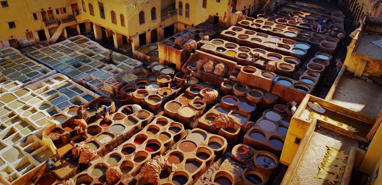 The medina of Fes el Bali at dusk