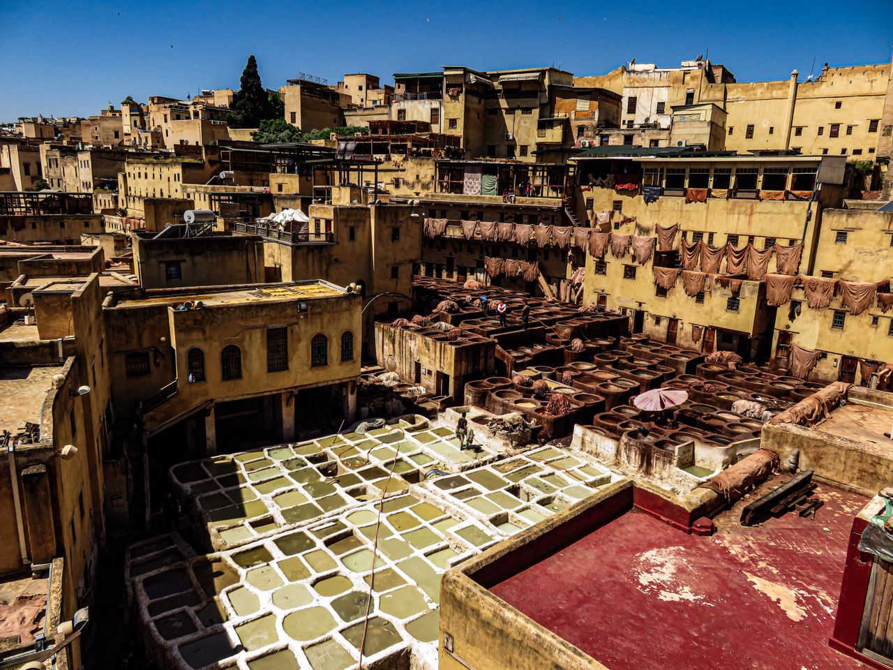The medina of Fes el Bali at dusk