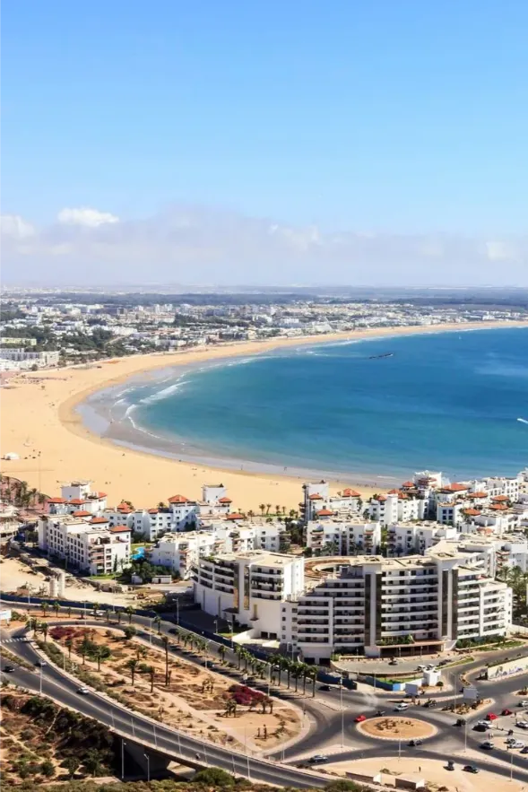 An Atlantic beach on the southern Moroccan coast