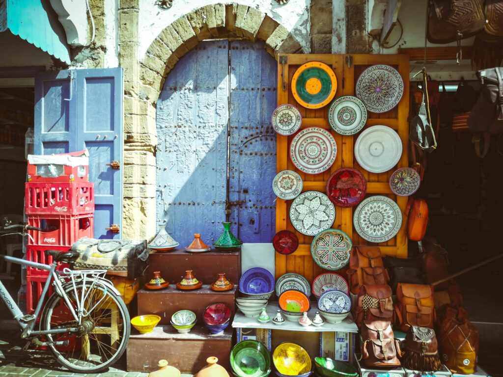 blue and white wooden round wall clock, When is the best time to visit Morocco