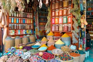 assorted color of wicker baskets on display, DAY TOUR FROM FES