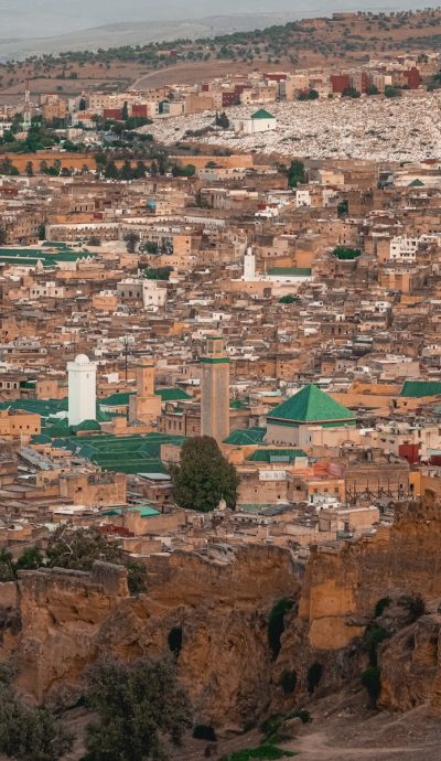 a view of a city from a high point of view