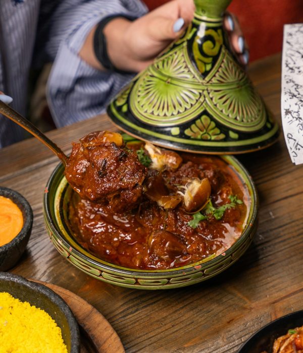 The Ultimate Guide to Moroccan Food: What to Eat in Morocco 1 Authentic Moroccan lamb tagine served hot in a traditional dish. Perfect blend of flavors.moroccan food