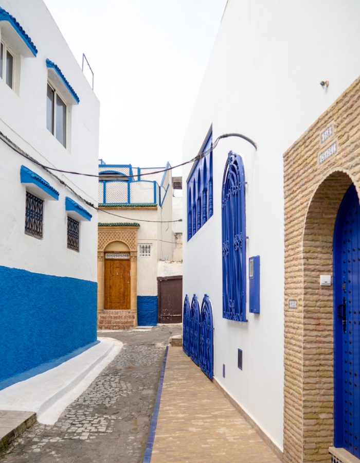 concrete pathway between two concrete buildings,Rabat North Africa