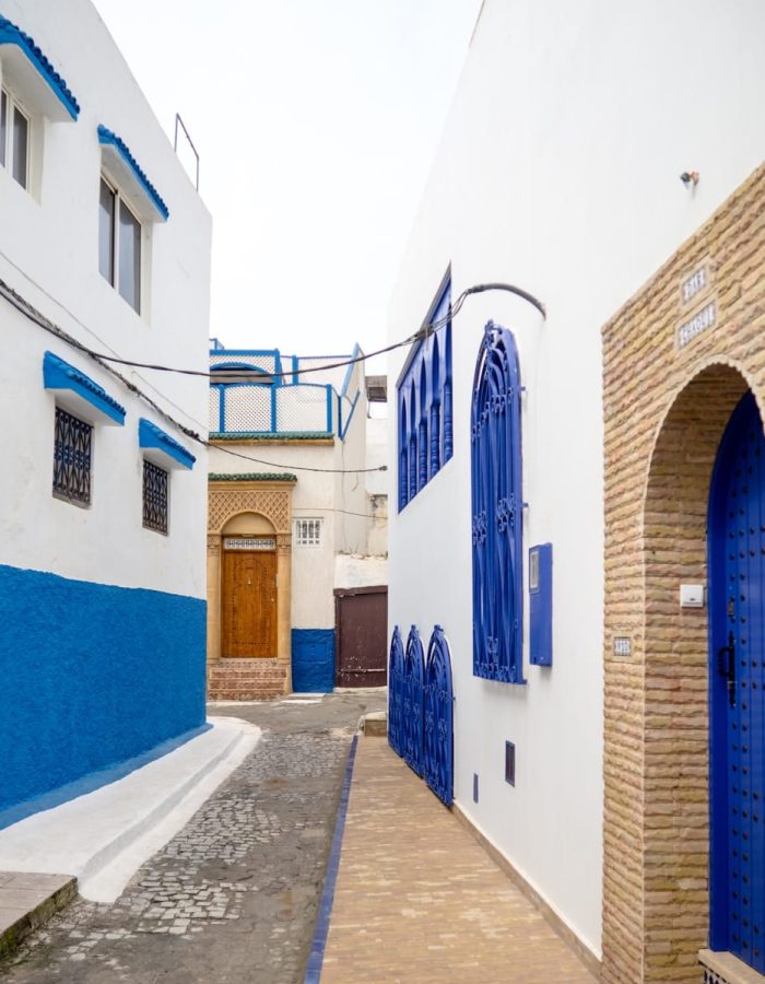 concrete pathway between two concrete buildings,Rabat North Africa