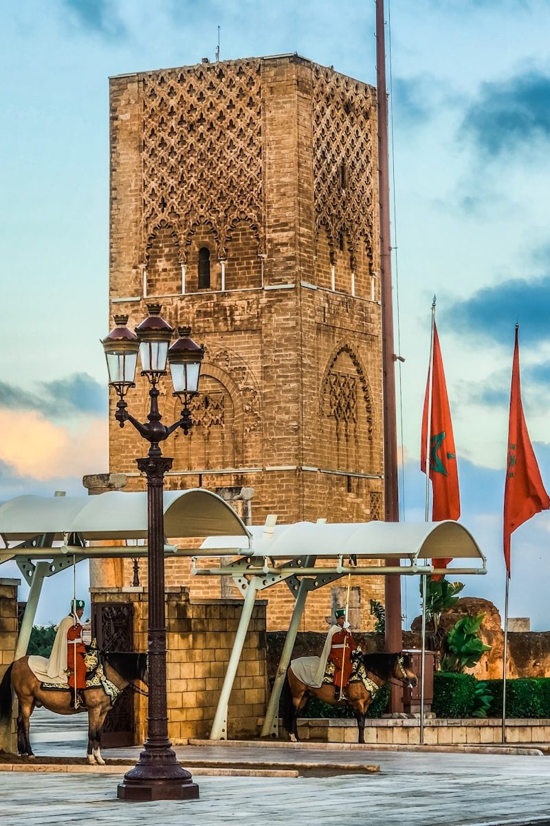 a tall tower with a clock on top of it